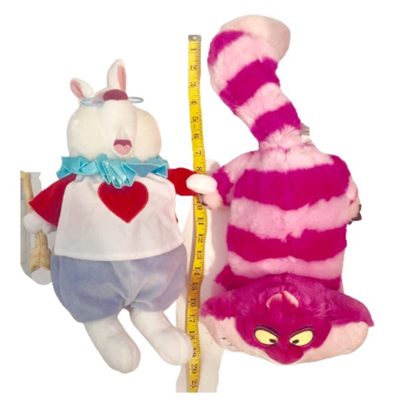 DISNEY ALICE IN WONDERLAND RABBIT AND CAT PLUSH - Picture 10 of 12